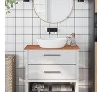 Faucqir Plateau de lavabo en bois de hêtre massif - 80 x 40 x 1,5 cm - Plan de travail - Avec coins arrondis - Polyvalent - Pour atelier, montage, construction de meubles et rénovation