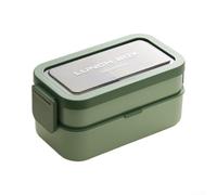 Fauhapyway Boîte à Déjeuner Empilable Plastique BPA 900ml Boîte à Déjeuner(Green)