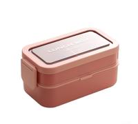 Fauhapyway Boîte à Déjeuner Empilable Plastique BPA 900ml Boîte à Déjeuner(Pink)