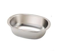 Fauhapyway Bol mélangeur épais en acier inoxydable avec panier de vidange pour le lavage des pâtes et de la salade - Poignées antidérapantes - Outil de préparation de cuisine - Argenté - 34 cm
