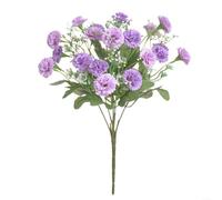 Fauhapyway Bouquet de fleurs artificielles en soie à tige unique pour décoration de maison, de fête de mariage, arrangement d'hortensia lilas vif (violet)