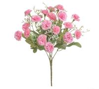 Fauhapyway Bouquet de fleurs artificielles en soie à tige unique pour décoration de maison, de fête de mariage, arrangement d'hortensia lilas vif (rose)