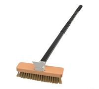 Fauhapyway Brosse Four Pizza Acier Racloir Manche 80cm | Racloir acier intégré, élimine croûtes brûlées, manche 80cm, pour aluminium léger, ergonomie parfaite