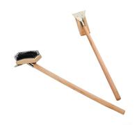 Fauhapyway Brosse métallique amovible à long manche 755 mm Poils | Design amovible, portée de 755 mm, poils métalliques, réduit la flexion, utilisation en intérieur et en extérieur