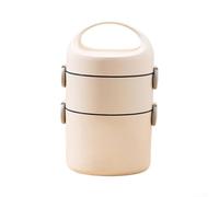 Fauhapyway Conteneur Repas Acier 304 Double Capacité Empilable | Acier 304 alimentaire, double capacité 1800ml, étanchéité totale, garde chaud froid, empilable gain de place
