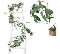 Fauhapyway Guirlande de feuilles de lierre artificielles, 2 m (1,7 feuille de saule-G)