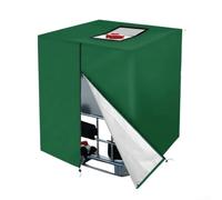 Fauhapyway Housse de réservoir iBC 1000L imperméable à l'eau 210D Oxford | Construction robuste, revêtement anti-UV, empêche la croissance, options noir, gris, vert, utilisation dans le jardin