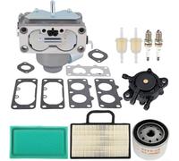 Fauhapyway Kit de carburateur vertical de type V double pour moteurs de tondeuse à gazon 407777 445677 406777 Construction en métal robuste pour une installation facile du carburant lisse