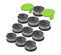 Fauhapyway Lot de 12 bobines pour débroussailleuse Greenworks à double ligne - Têtes de rechange à alimentation automatique avec couvercle - Accessoires de débroussailleuse à gazon - 0,2 cm