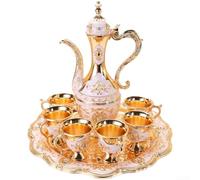 Fauhapyway Lot de 8 aérateurs de vin modernes en alliage de zinc | Ensemble de 8 pièces en alliage de zinc robuste, options dorées et argentées, design élégant, décoration de table à manger