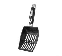 Fauhapyway Pelle à cendres creuse pour cheminée, tamis en métal résistant à la chaleur, outil de nettoyage efficace de séparation du charbon, pelle à bois, pelle de cheminée 25,5 x 10,8 cm (noir)