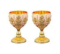 Fauhapyway Petit calice 30 ml Vintage Metal Liquor Cup Set | Format compact de 30 ml, 4,2 cm pour le diamètre supérieur, 6,8 cm de hauteur, idéal pour l'échantillonnage