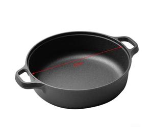 Fauhapyway Poêle À Frire Fonte Pure Revêtement Antiadhésif Poêle À Frire | Fonte épaissie, excellente inertie thermique, pour durable, idéale pour mijoter, garder au chaud longtemps