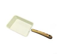 Fauhapyway Poêle Carrée Maifan Pierre 36cm pour bois Poêle Carrée Maifan(White)