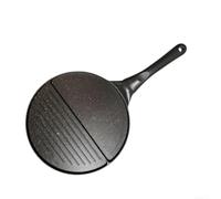 Fauhapyway Poêle grill de cuisine 27 cm pour une cuisson saine et faible en | Conduit la chaleur rapidement, construction légère, surface antiadhésive, facile à glisser des aliments