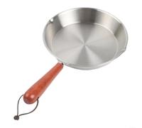 Fauhapyway Poêle pour bois Manche Ergonomique 25cm Anti-Brûlure Poêle pour(Red)