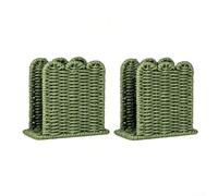 Fauhapyway Porte-Serviettes en Rotin pour papier 15cm Porte-Serviettes(Green)