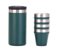 Fauhapyway Rafraîchisseur de canette isotherme 382,7 g 4 petites tasses | Acier inoxydable, peut contenir de la bière/seltzers, des boissons chaudes/froides, passe au lave-vaisselle