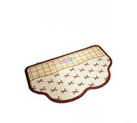 Fauhapyway Tapis de sol vintage antidérapant et absorbant avec texture douce pour la peau pour le salon ou la salle de bain, forme irrégulière, 50 x 80 cm (jaune)