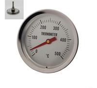 Fauhapyway Thermomètre de barbecue en acier inoxydable de 6 cm, pour sonde courte, pour rôtir au four, jauge de chaleur précise, finition blanche (A)
