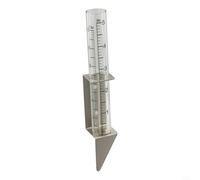 Fauhapyway Tube de verre pluviomètre de 12,7 cm en acier inoxydable | Support en acier inoxydable durable, résistant aux intempéries, antirouille, support stable, utilisation durable en extérieur