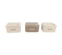 Fauitay Coffret Déjeuner en Acier Inoxydable, Lot de 3, 600 Ml, avec Sac