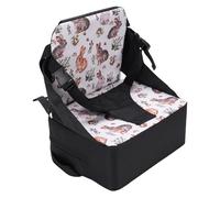 Fauitay Siège Rehausseur de Chaise Portable Pliable avec Dossier, Coussin Rehausseur pour Tout-petit, pour Manger, Voyage essin, Antidérapant, Doux et Confortable, 28 X