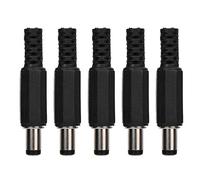 FAUOSWUK Adaptateur de Prise d'alimentation CC Mâle, 5 Pièces, 2.1mm X 5.5mm, Durable, pour Petits Projets électroniques