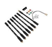FAUOSWUK Baguette D'extension de Nettoyeur Haute Pression en Acier Inoxydable, pour Le Nettoyage des Gouttières et du Toit, Longueur Réglable, Connecteur de 1/4 Pouces, 7 Accessoires