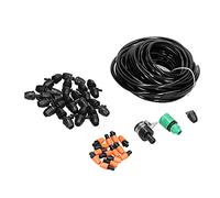 FAUOSWUK Buses D'arrosage par Brumisation par Atomisation pour Pelouse de Jardin, Système D'arrosage Automatique avec Minuterie pour L'irrigation par Aspersion de Petites Surfaces, Plastique