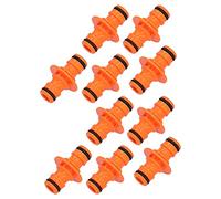 FAUOSWUK Connecteur de Tuyau Durable, Joint de Mamelon à 2 Voies pour un Arrosage Facile du Jardin, adapté aux Pelouses et aux Serres, Plastique ABS, 10 Pièces