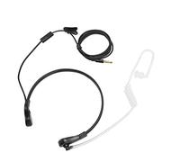 FAUOSWUK Écouteur de Microphone Antibruit de 3,5 Mm avec Micro de Gorge et Tube Sonore