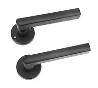 FAUOSWUK Ensemble de Serrures à clé pour Chambre à Coucher, avec Panneau épais et Bouton Solide, pour Portes Intérieures, Maisons, Bureaux, Aluminium, Fer et Acier