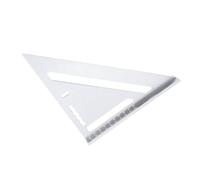 FAUOSWUK Règle Triangulaire de Menuiserie en Alliage D'aluminium avec Double échelle de Mesure pour Charpentiers et Amateurs Professionnels (Argent Blanc)