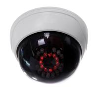 Fausse caméra de sécurité dôme factice pour intérieur avec LED infrarouges blanches