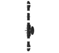 Fausse crémone en zamak CZ3 avec bouton confort - noir 9005 BOUVET