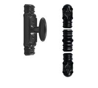 Fausse crémone ROLLINGER rustique noire - Bouton n°6 - Pour tringle 16 x 8 - CRD168BT6BV