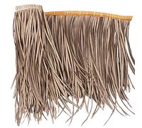 Fausse paille Deuxième Génération Hawaïen Rouleau De Chaume De Palmier,plus Durable,Ambiance Exotique Postuler à Hawaïen Parasol Abri Jardin Gazebo Parasol Tiki Bar(Size:19.6''H*39.3''L,Color:Paume)