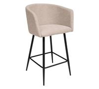 Fauteuil de bar tissu beige Marlo
