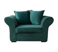 Fauteuil 1,5 Places En Velours Vert Émeraude Vert