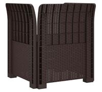 Fauteuil 1 place avec coussin, imitation rotin, plastique PP, couleur marron (vidaXL)