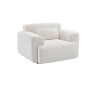 Fauteuil 1 place tissu bouclette WALLAS