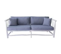 Tika fauteuil 3 personnes en teck naturel avec coussin