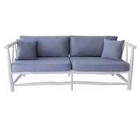 Tika fauteuil 3 personnes en teck naturel avec coussin