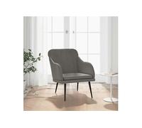 vidaXL Fauteuil - Gris foncé