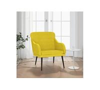 vidaXL Fauteuil 63x76x80 cm fluweel geel351441 Jaune G