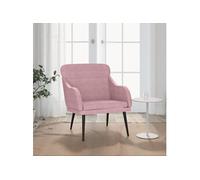 vidaXL Fauteuil Rose 63x76x80 cm Velours