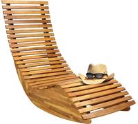 Fauteuil à bascule BALI, 60x195x70cm, brun naturel