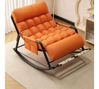 Fauteuil à Bascule Confortable 2 Personnes,Fauteuil Relax Adulte au Design Enveloppant,Chaise à Bascule Moderne en Tissu Imperméable avec Rembourrage Moelleux,Idéal Salon et Balcon A