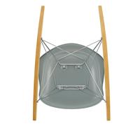 Fauteuil à bascule Eames Plastic RAR RE chromé chromed steel wire frame/ golden maple